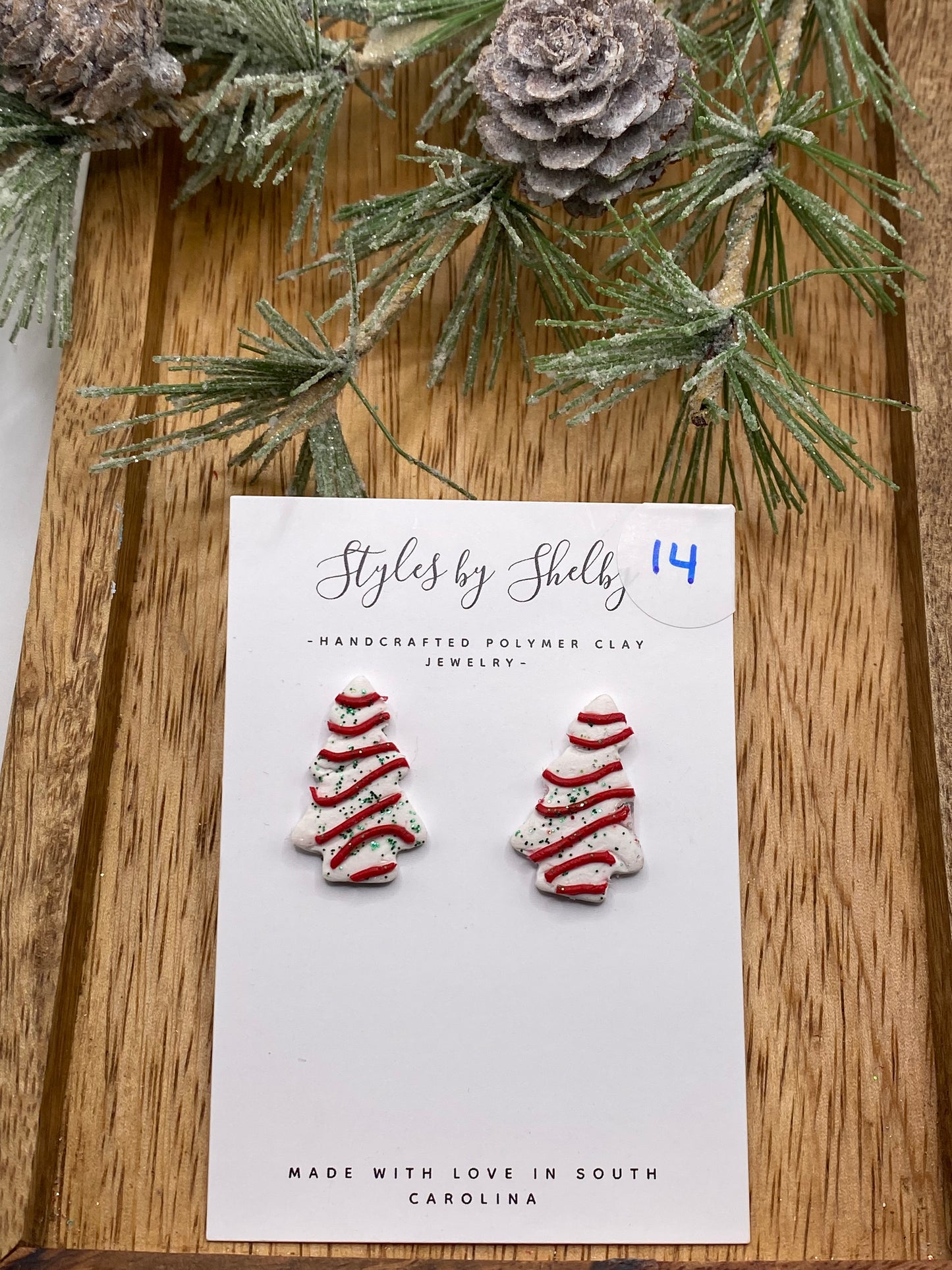 Christmas Tree Cake Stud