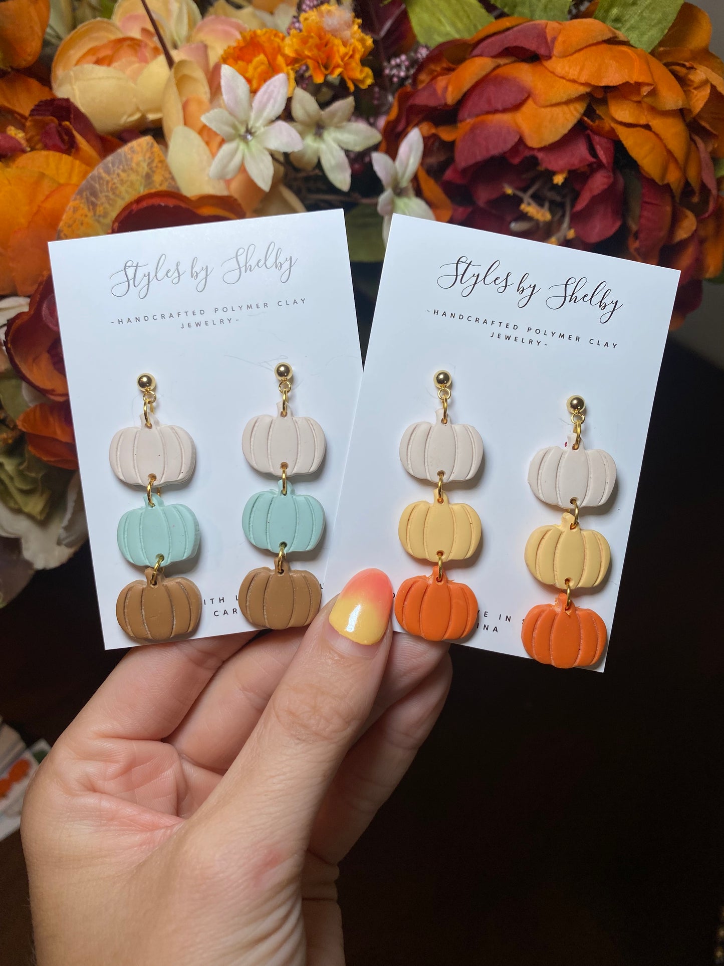 Ombré Pumpkin Dangle
