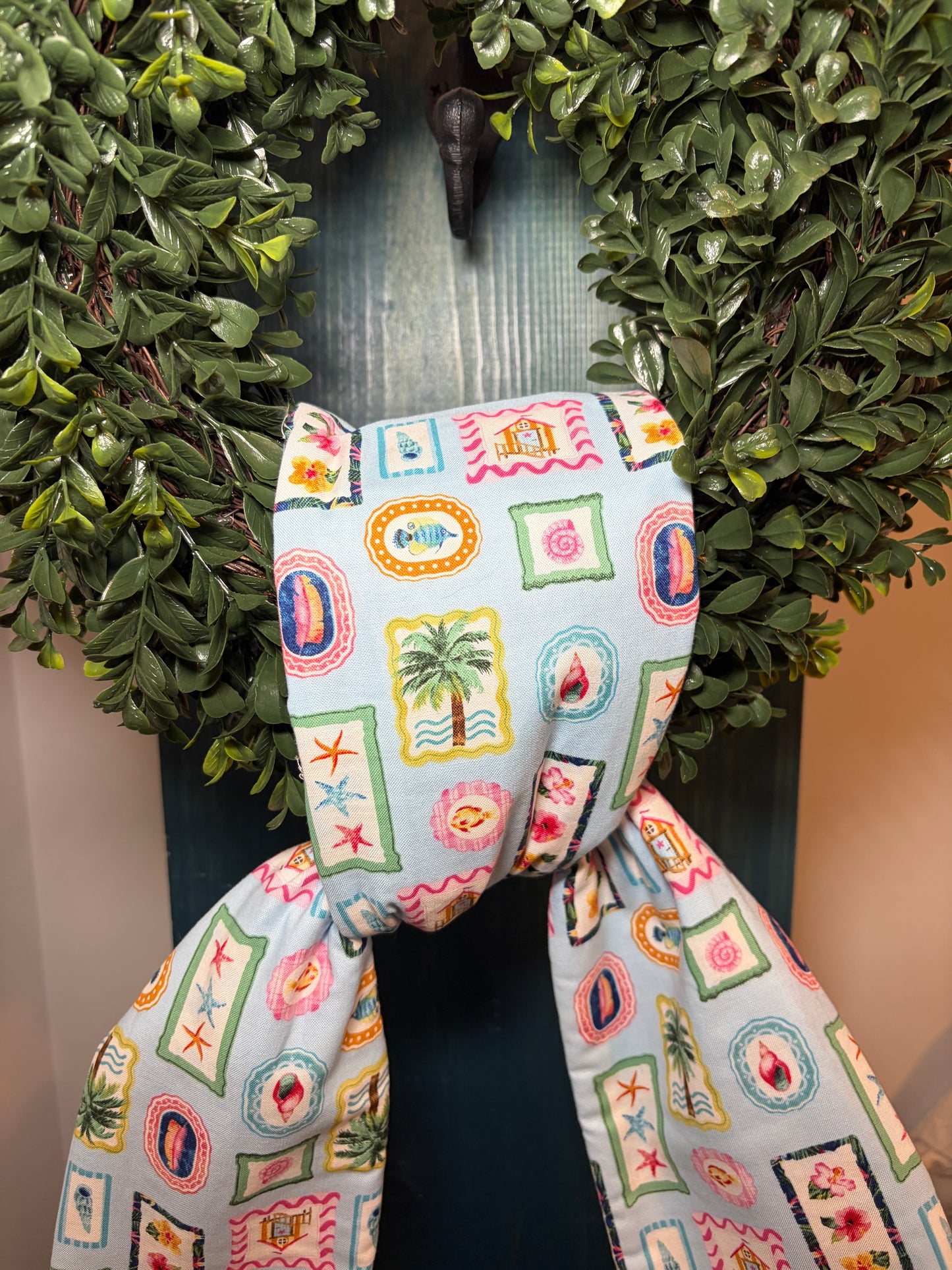 Seashell Stamp Wreath Sash