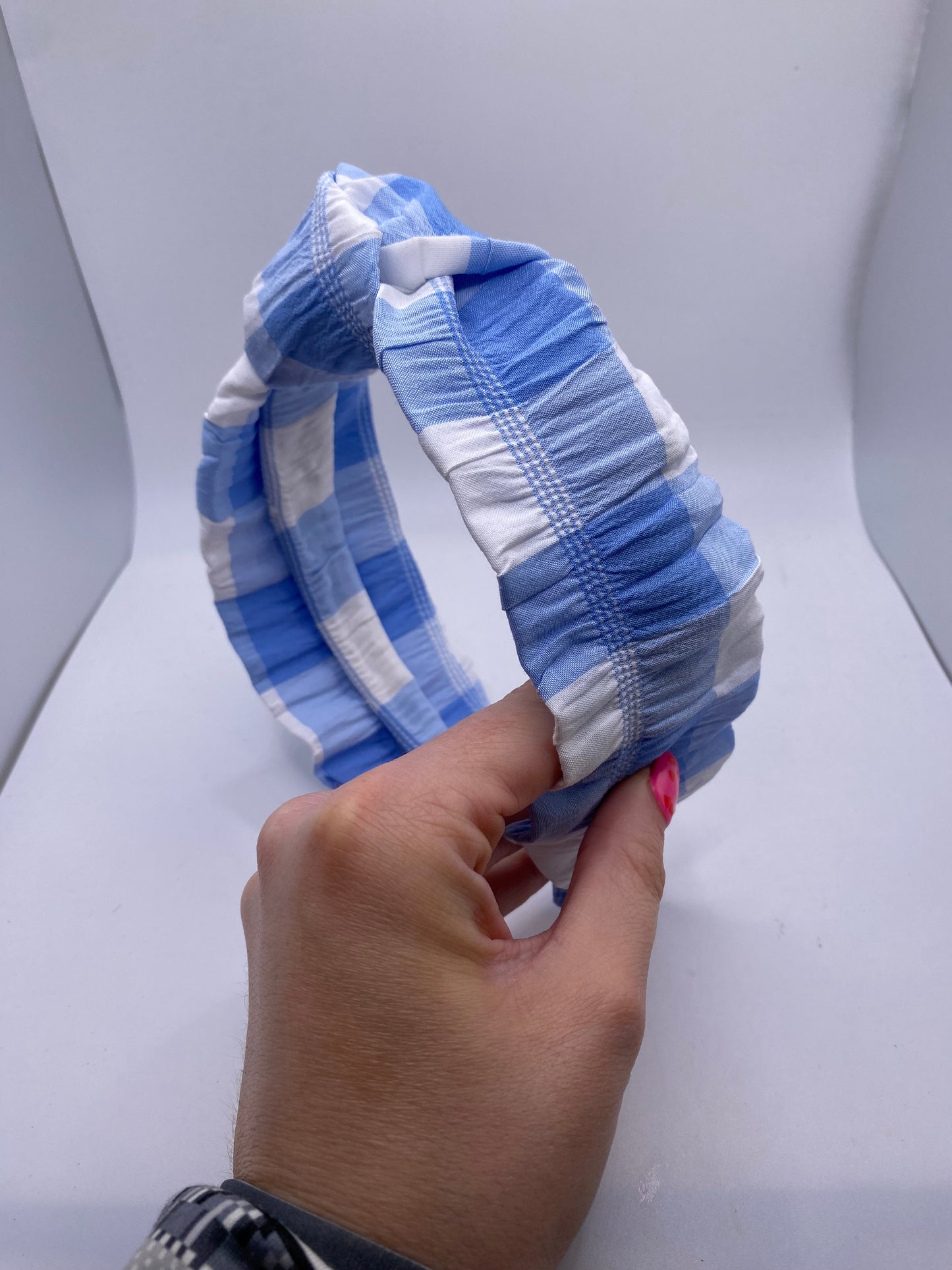 Blue + White Headband