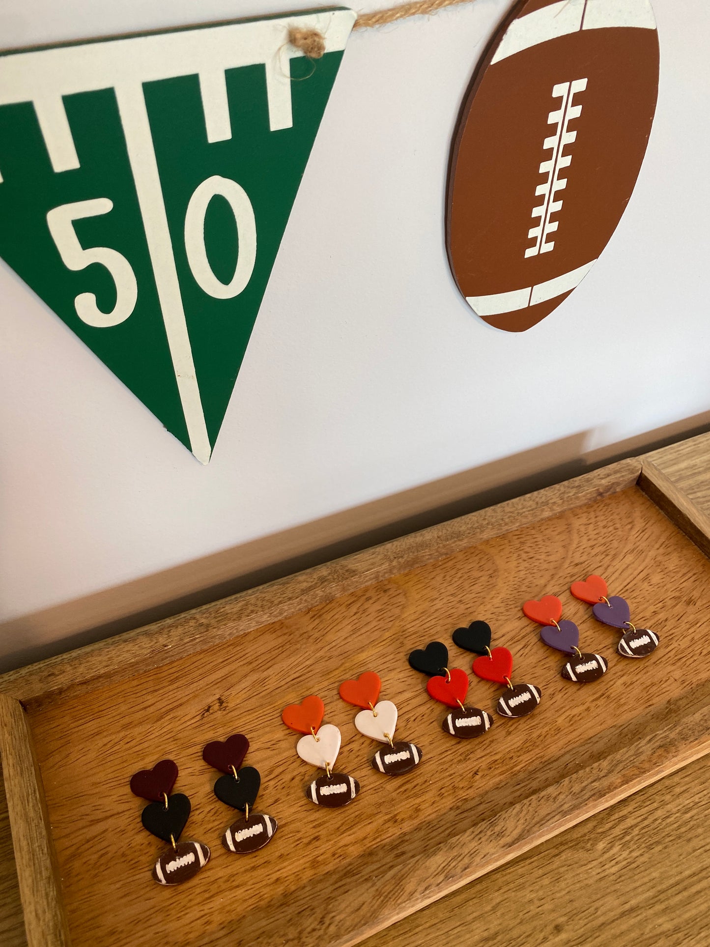 Gameday Heart Dangles