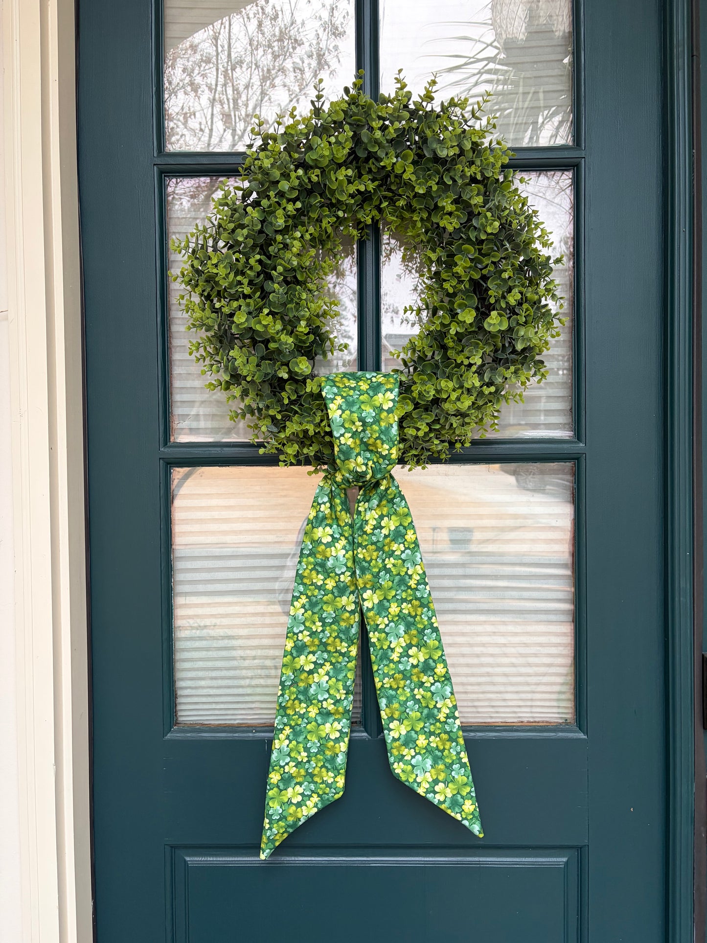 Green Clover Wreath Sash