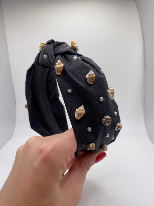 Black Headband w/ Shells