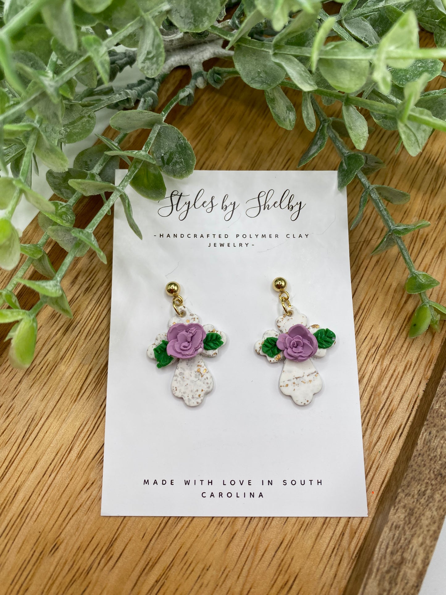 Scallop Cross Dangle