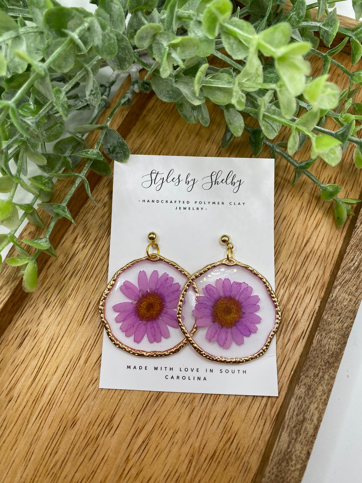 Pressed Flower Dangle
