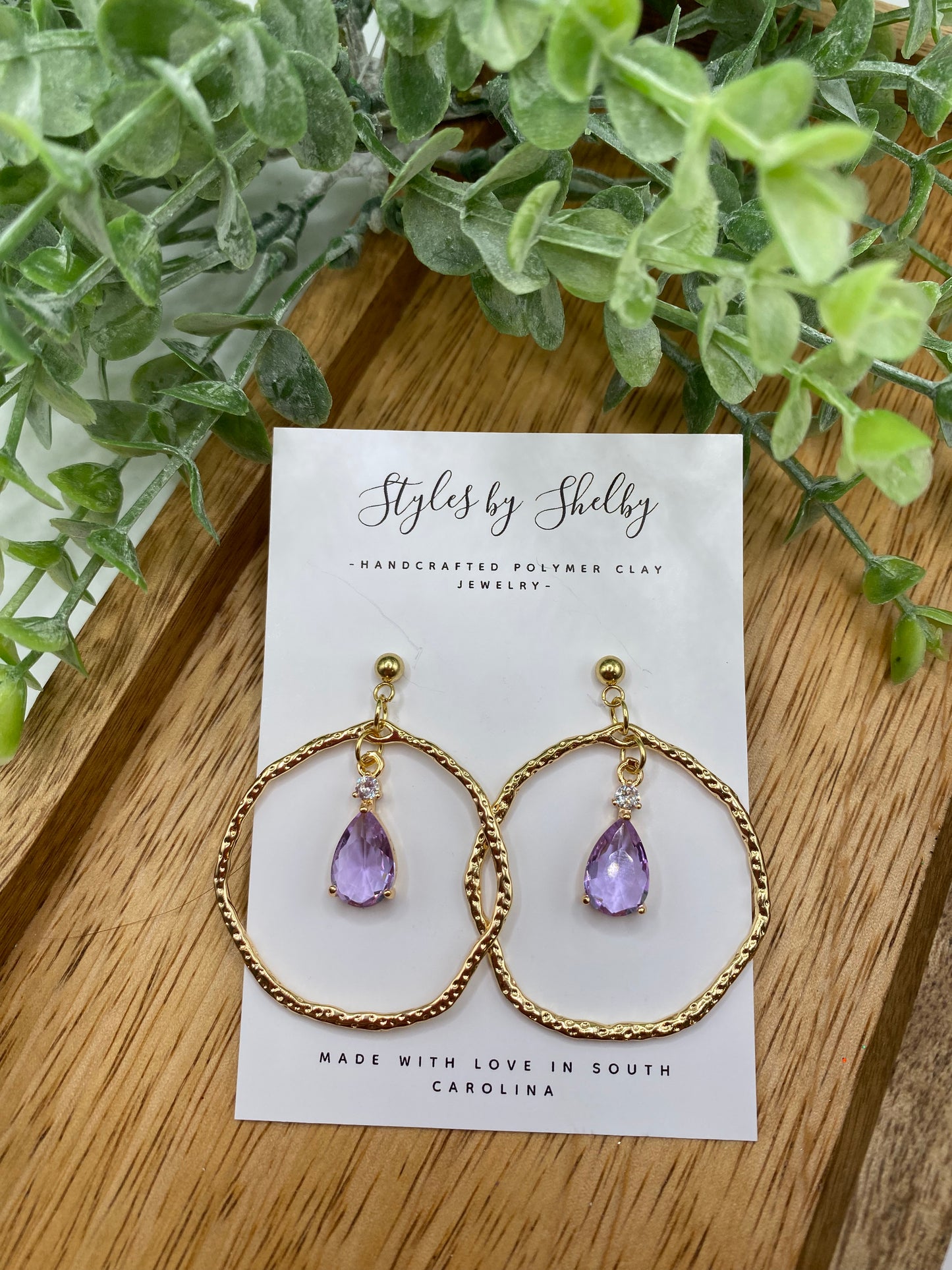 Purple Gem Dangle