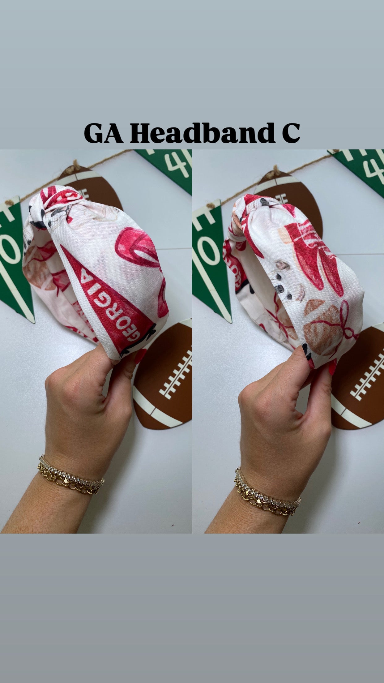 Bowtie GA Bulldog Headband