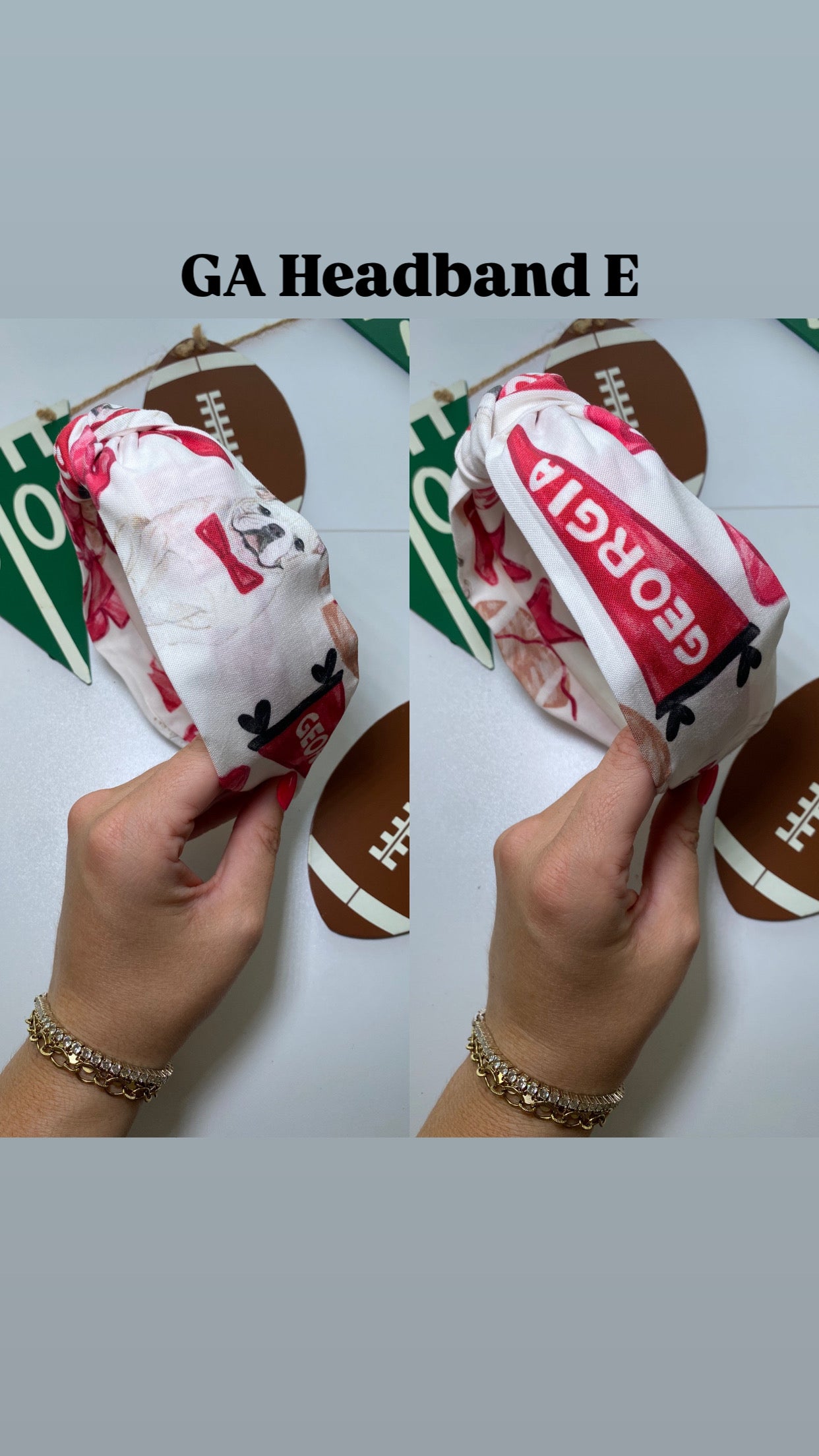 Bowtie GA Bulldog Headband