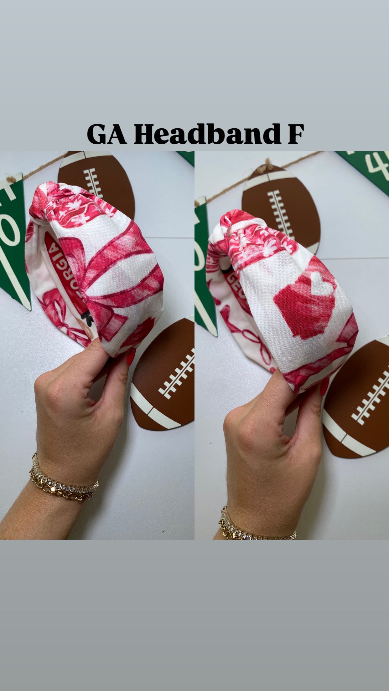Bowtie GA Bulldog Headband