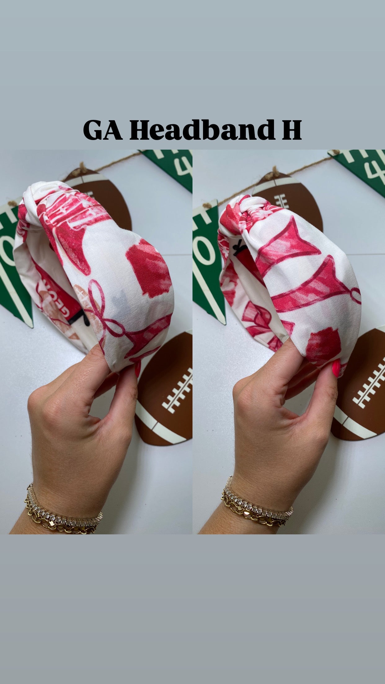 Bowtie GA Bulldog Headband