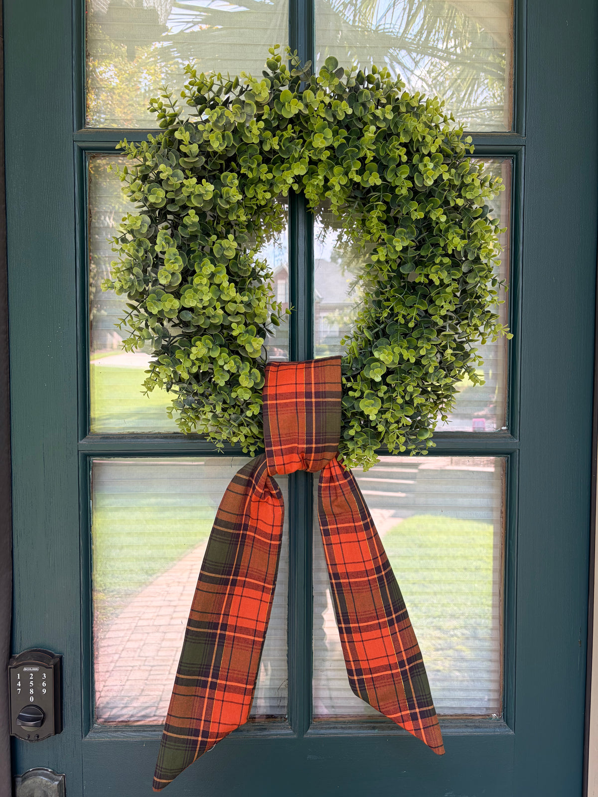 Fall Plaid Wreath Sash