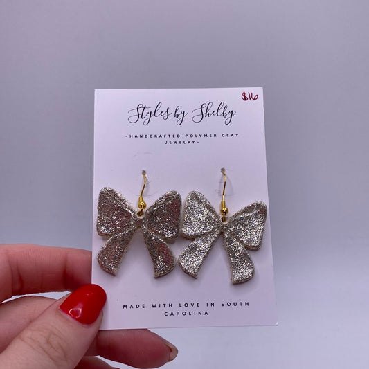 Gold Sparkling Bow