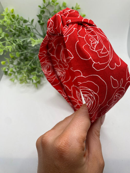 Red Floral Headband