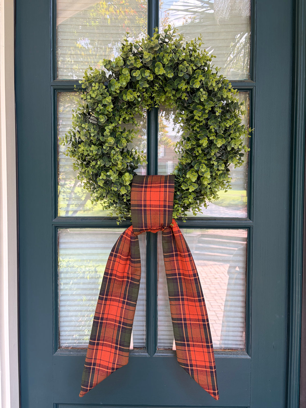 Fall Plaid Wreath Sash