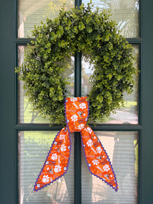 Clemson Tigers Sash with Ric Rac Trim