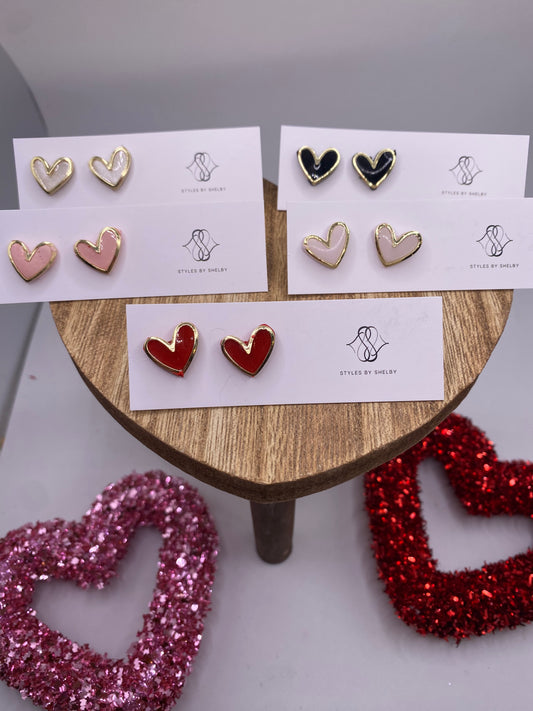 Heart Studs - GOLD