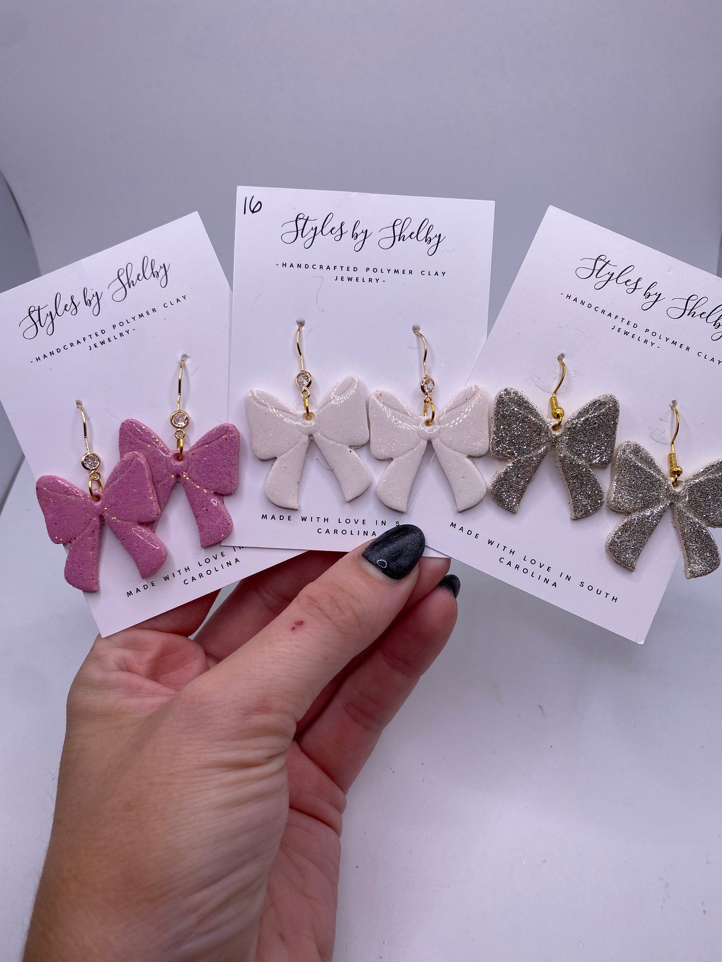 Glitter Bow Dangle