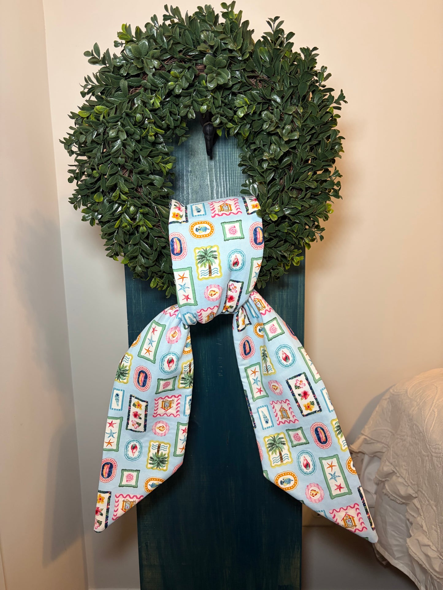 Seashell Stamp Wreath Sash
