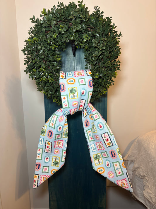 Seashell Stamp Wreath Sash