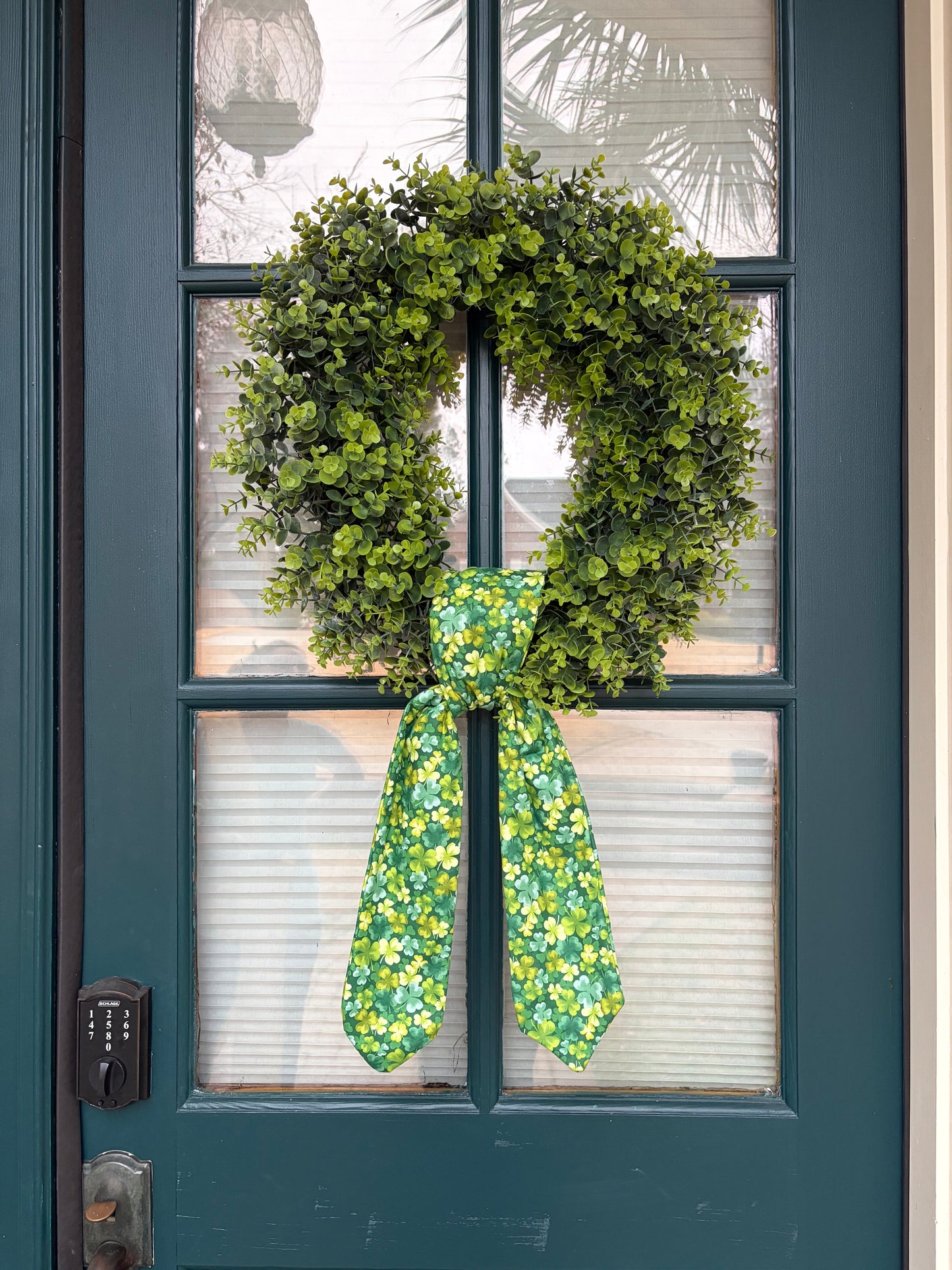 Green Clover Wreath Sash