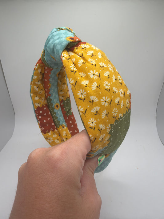 Sunflower Patchwork Headband