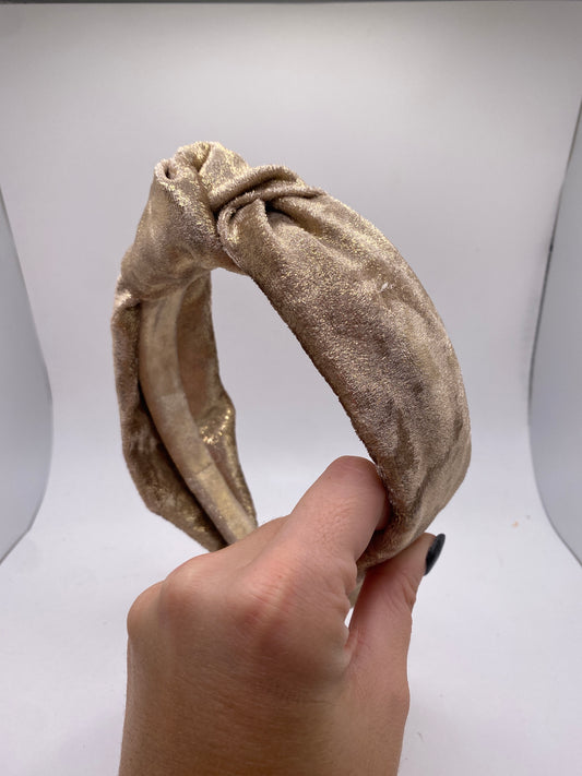Gold Crushed Velvet Headband