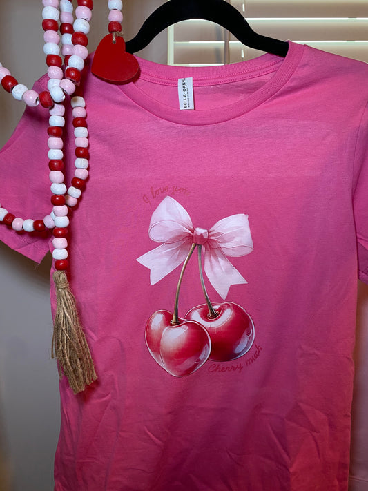 ILY Cherry Short Sleeve Tee - size S