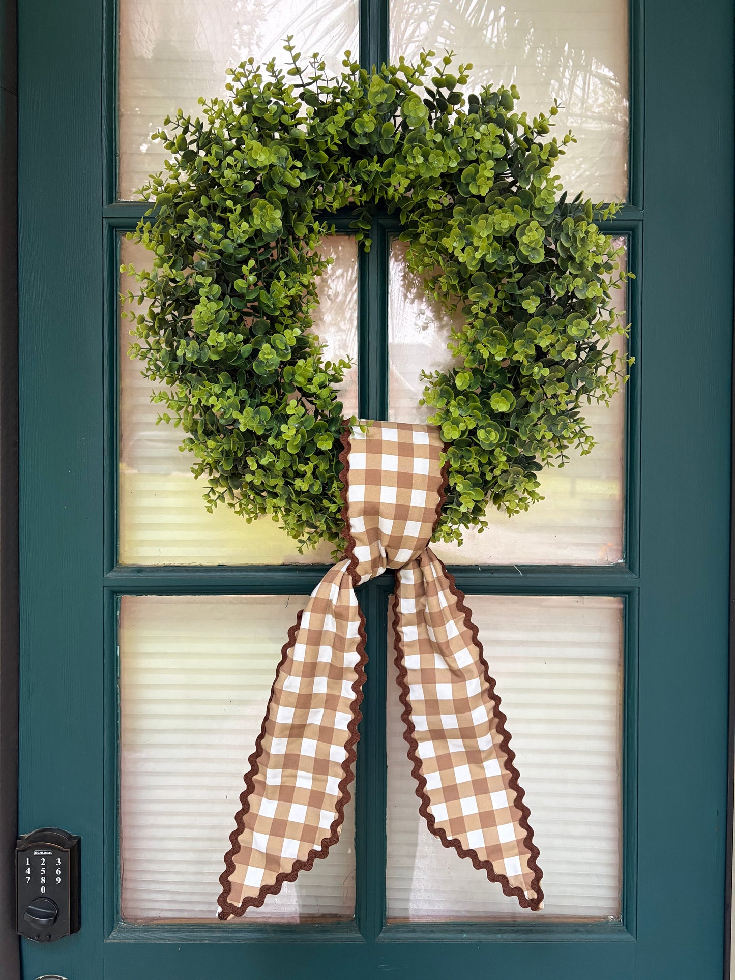 Brown Gingham Fall Sash